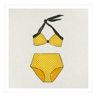 Yellow polka dot bikini (Print Only)