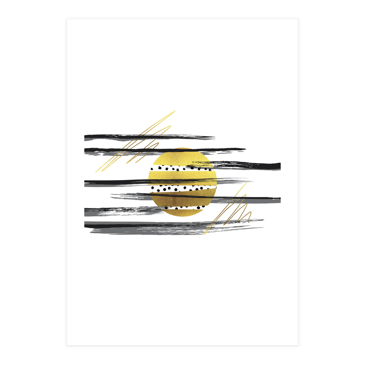 Deco Lines No. 3 – Full Moon (Print Only)