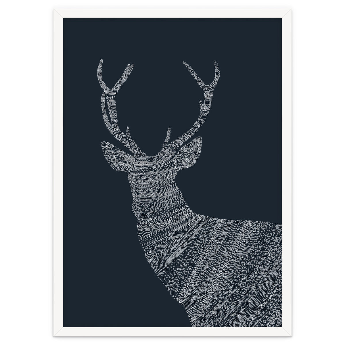 Stag Blue Poster
