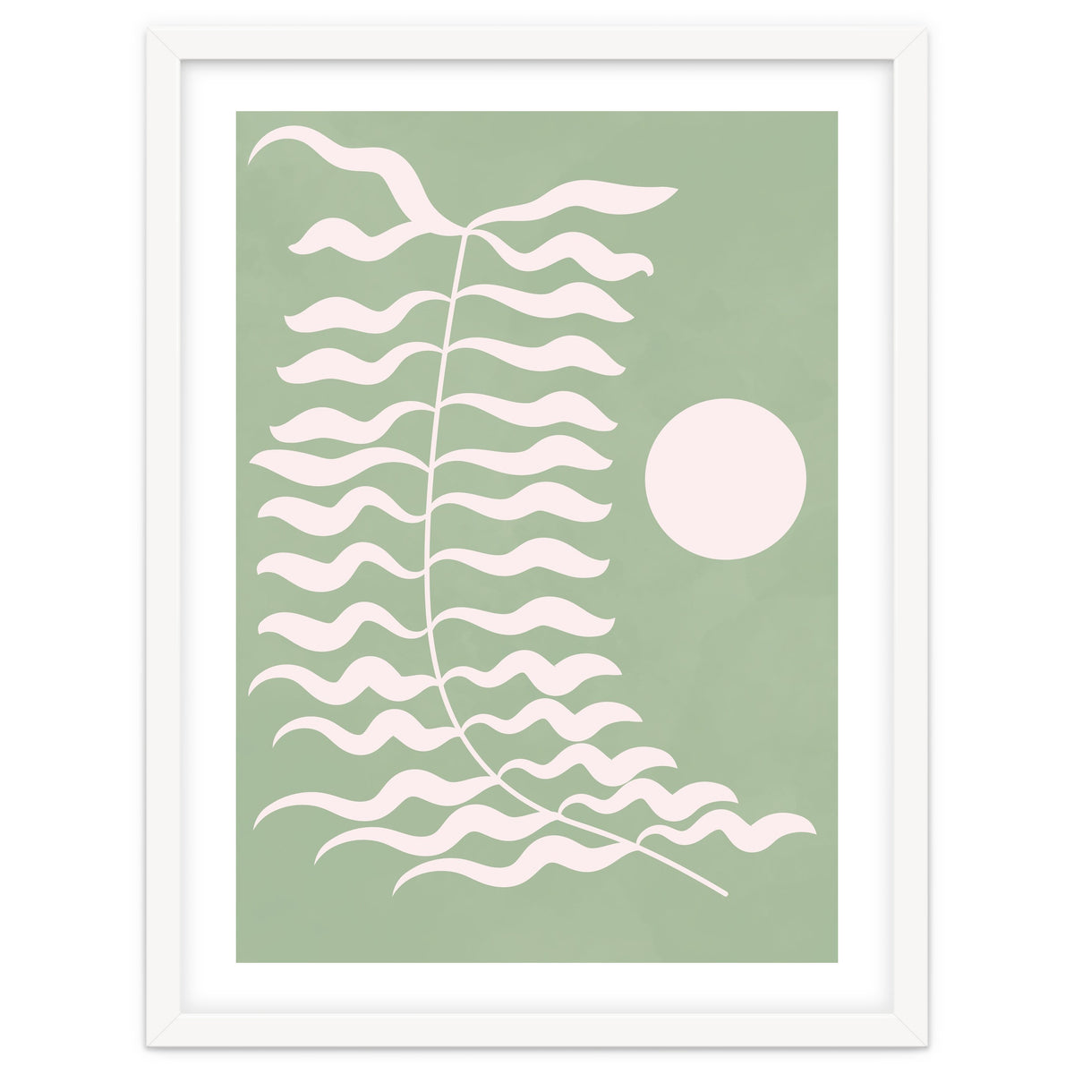 Sage Green Abstract Floral