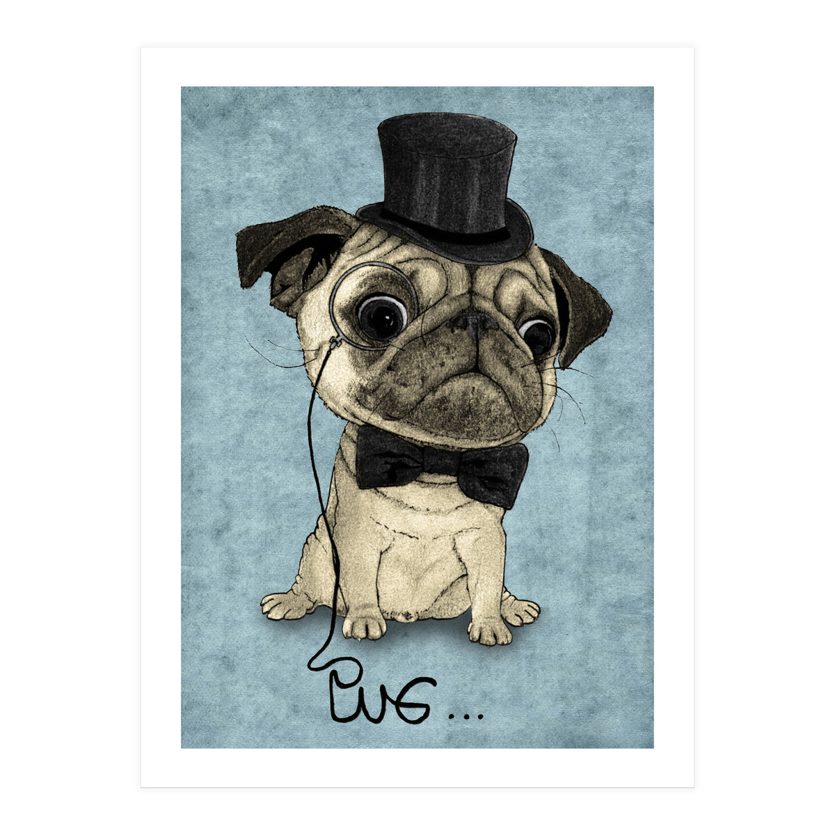 Pug, Gentle Pug (Print Only)