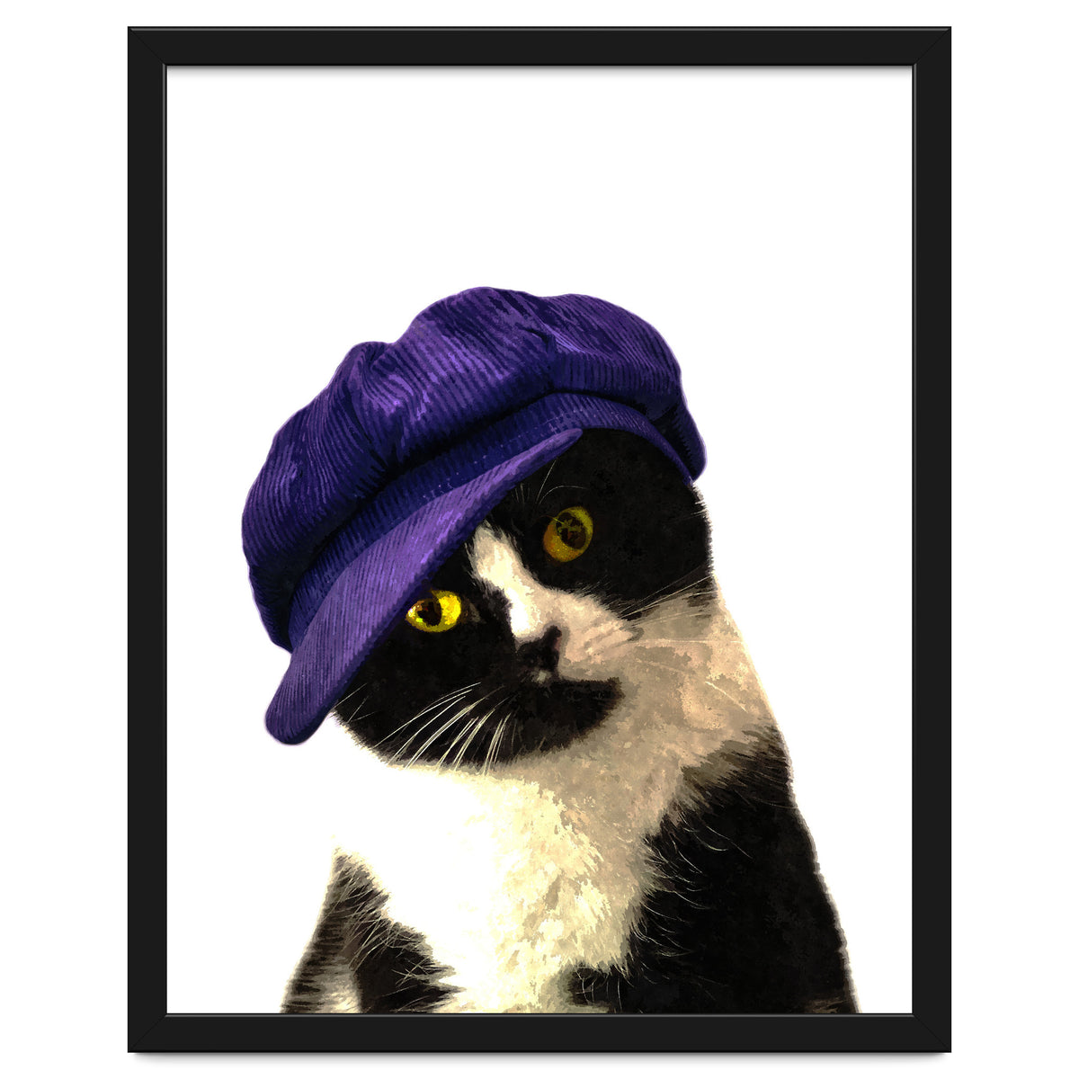 Cat Blue Hat