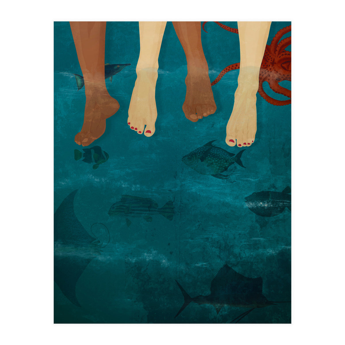 Sitting With The Fishes (Print Only)