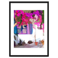 Blossom Is Just Around The Corner, Bougainvillea Tropical Greece Architecture, Botanical SummerTravel Bohemian