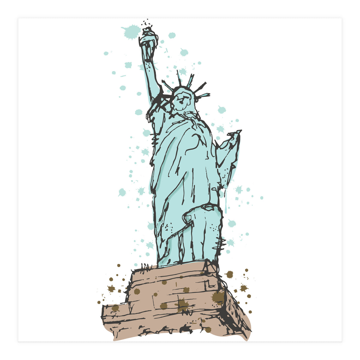 Statue of Liberty Sketch (Print Only)