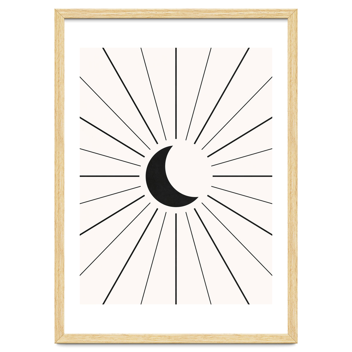 MOON IN LINES - BLACK