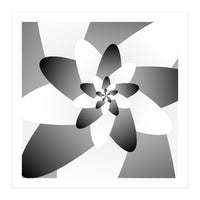 Abstract Black & White Floral (Print Only)
