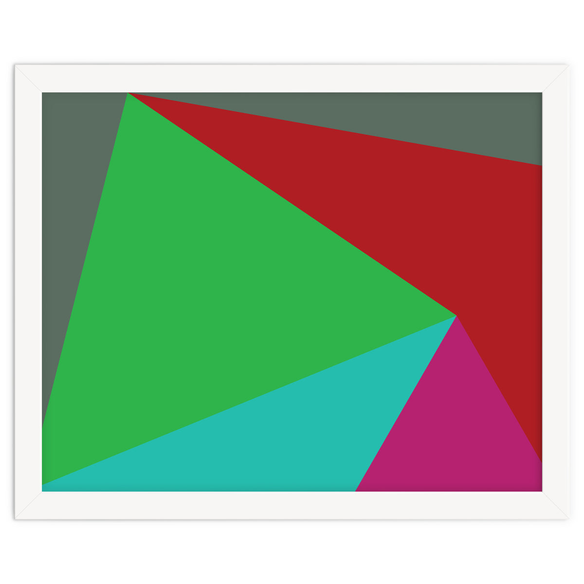 Geometric Shapes No. 19 -  green, magenta & blue