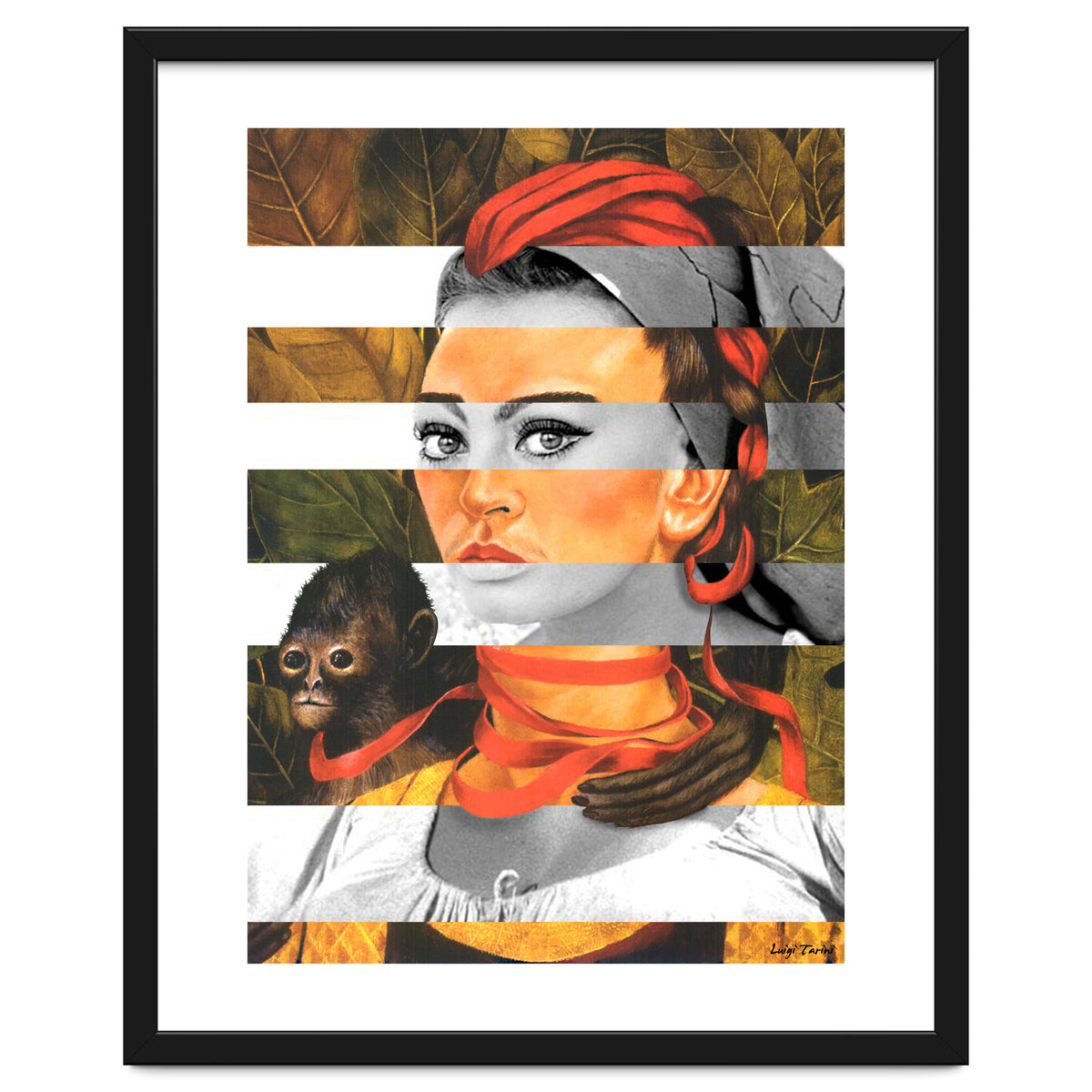 Frida Kahlo's Self Portrait with Monkey & Sophia Loren