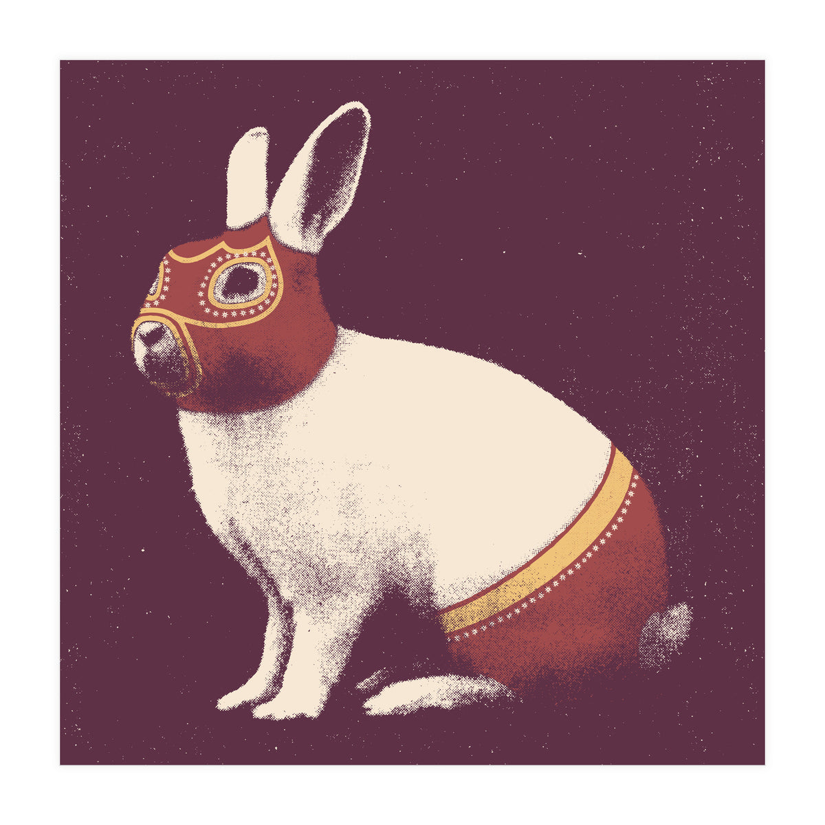 Rabbit Wrestler Square (Print Only)