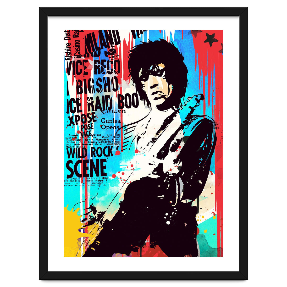 Keith Richards pop art poster