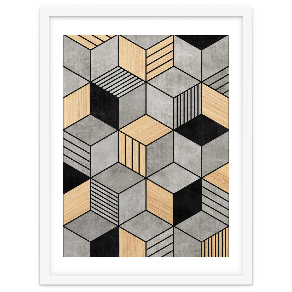 Concrete and Wood Cubes 2