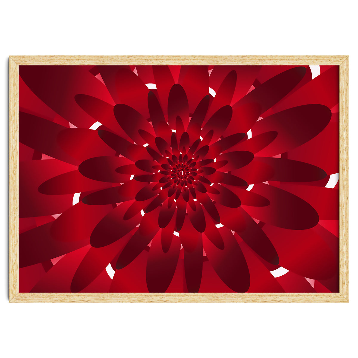 Abstract Modern Red Floral Design Art