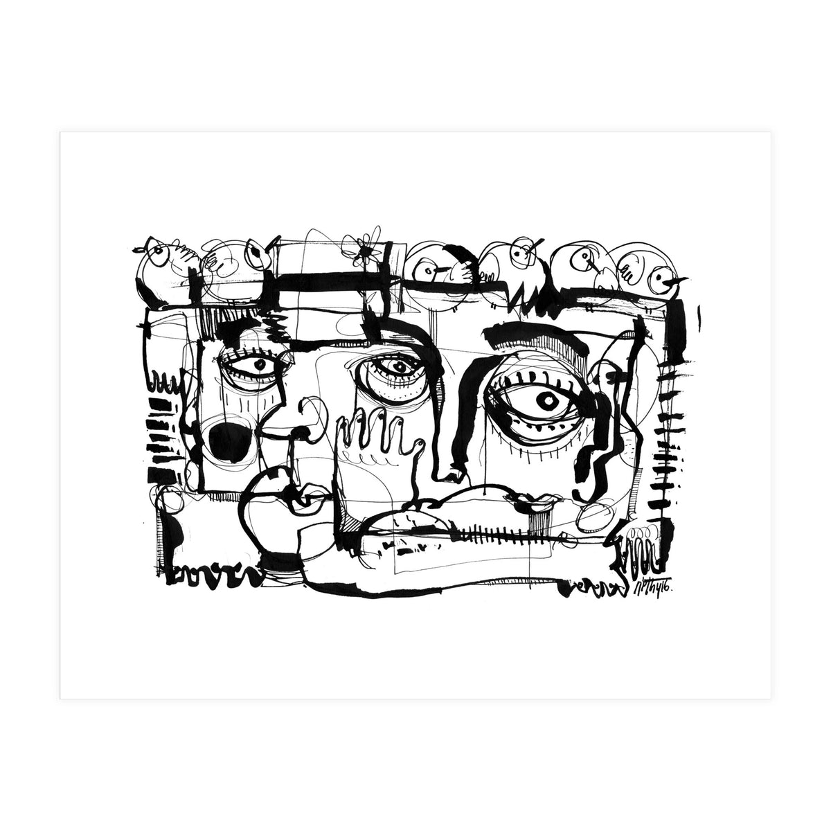 Birds on a Wire - b&w (Print Only)