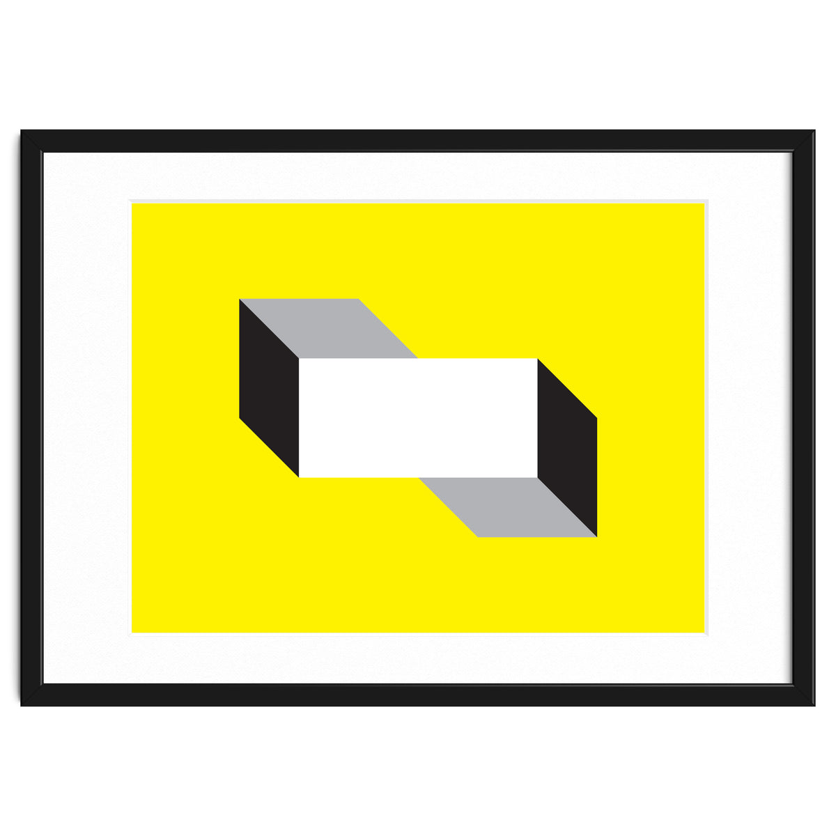 Geometric Shapes No. 50 - yellow, black & grey