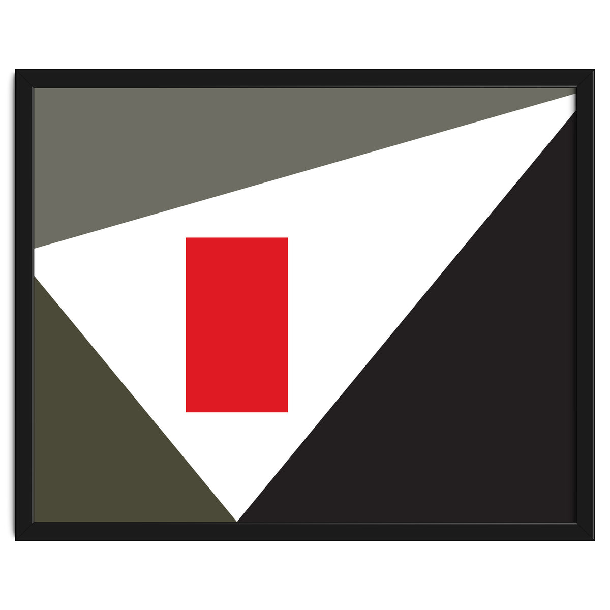 Geometric Shapes No. 86 - grey & red