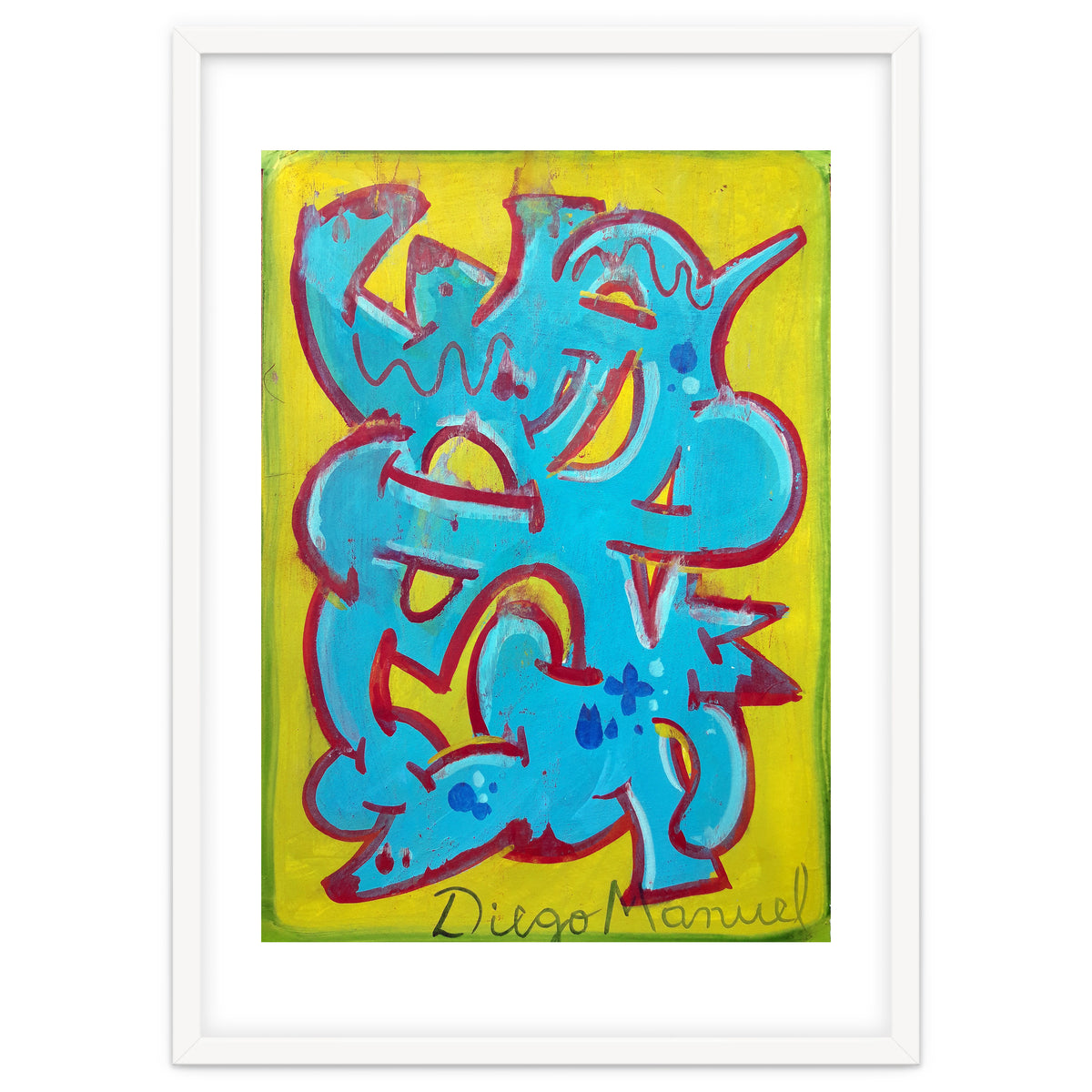 Forma Celeste Sobre Amarillo 3