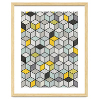 Colorful Concrete Cubes - Yellow, Blue, Grey