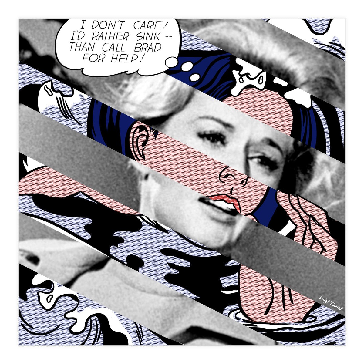 Lichtenstein's Drowning Girl & Tippi Hedren In Birds Big (Print Only)