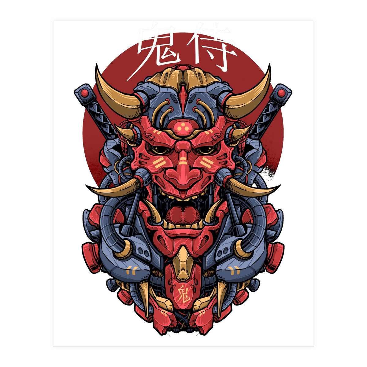 Japanese Oni Samurai (Print Only)