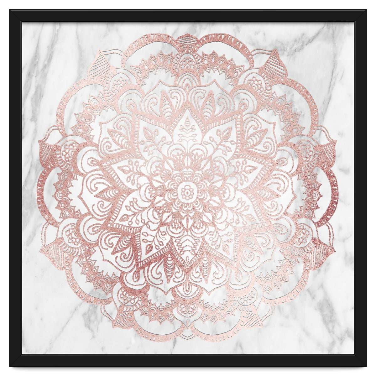 Rose Gold Mandala Star