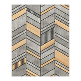 Abstract Chevron Pattern - Concrete and Wood (Print Only) thumbnail