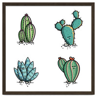 Kawaii Cute Cacti Desert Plants