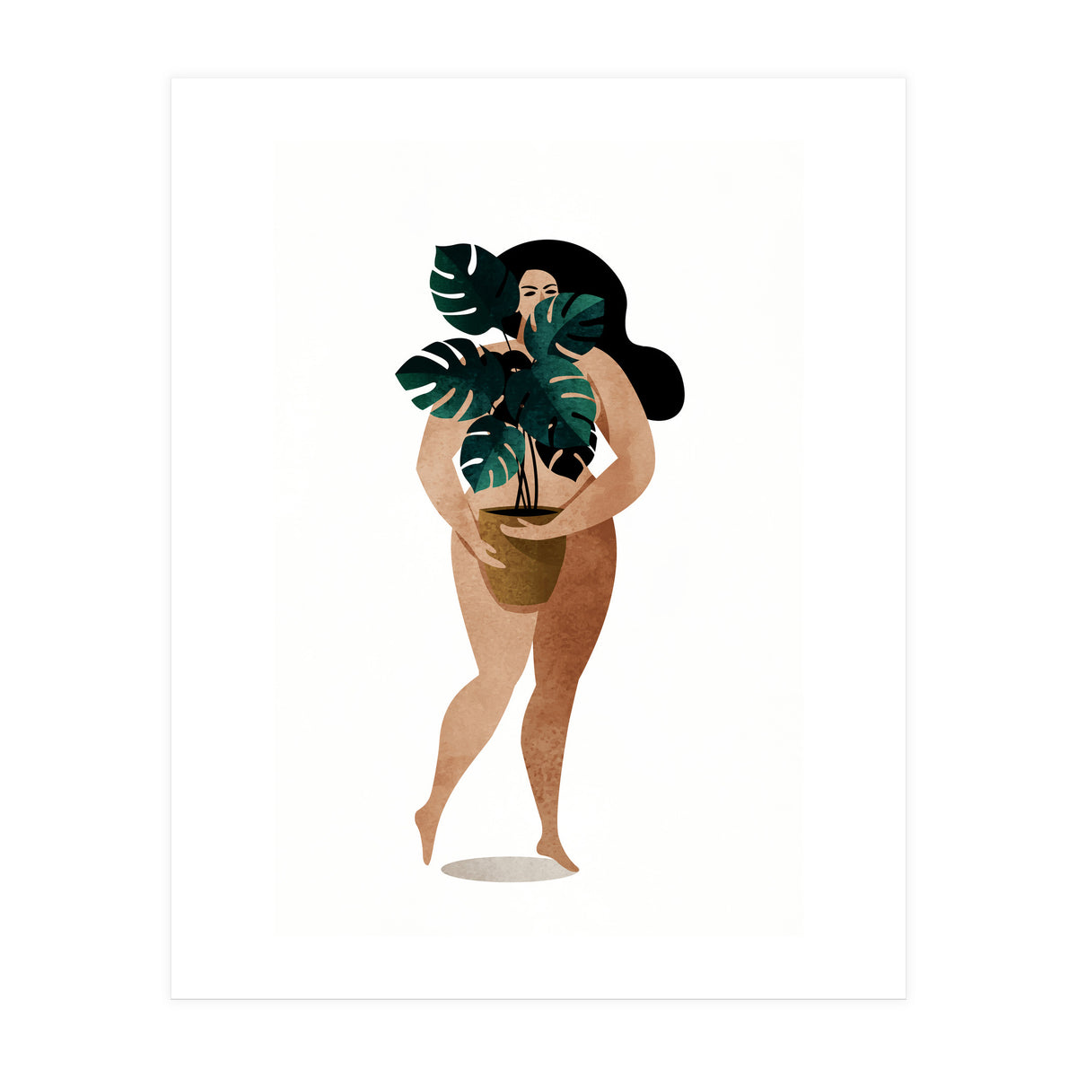 Nude With Plant (Print Only)