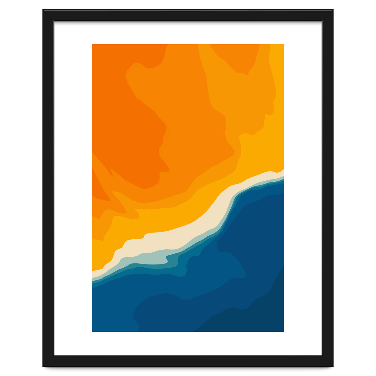 Seascape aerial view