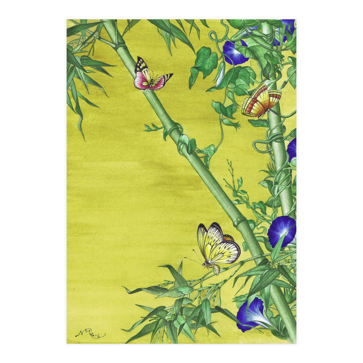 Butterflies & Bamboo (Print Only)