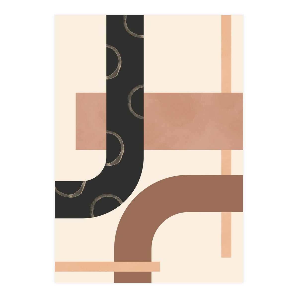 Mid Century Lines Geometric Lines (Print Only)