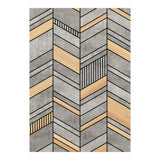 Abstract Chevron Pattern - Concrete and Wood (Print Only) thumbnail