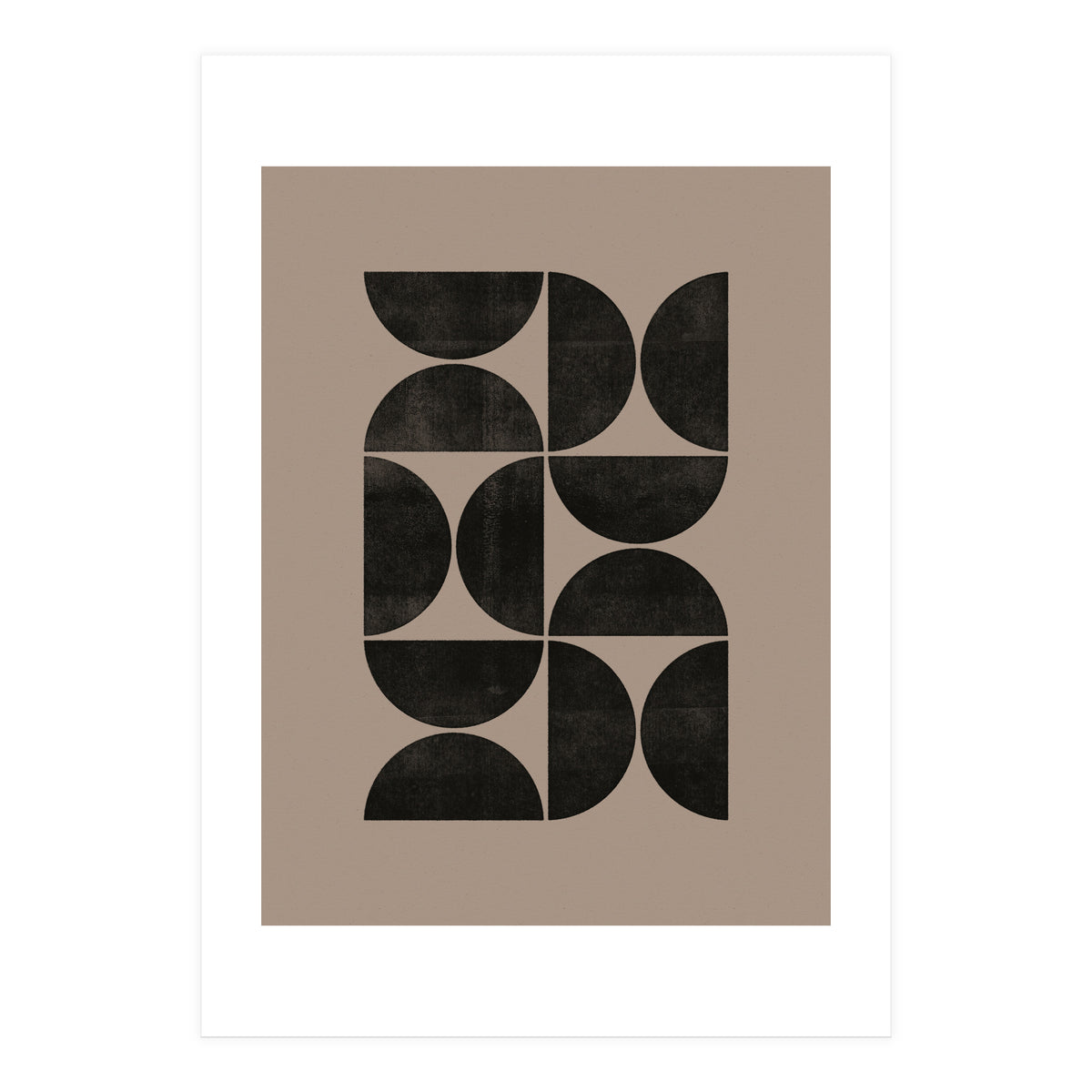 Mid-Century Modern No.24 - Woodblock Print (Print Only)