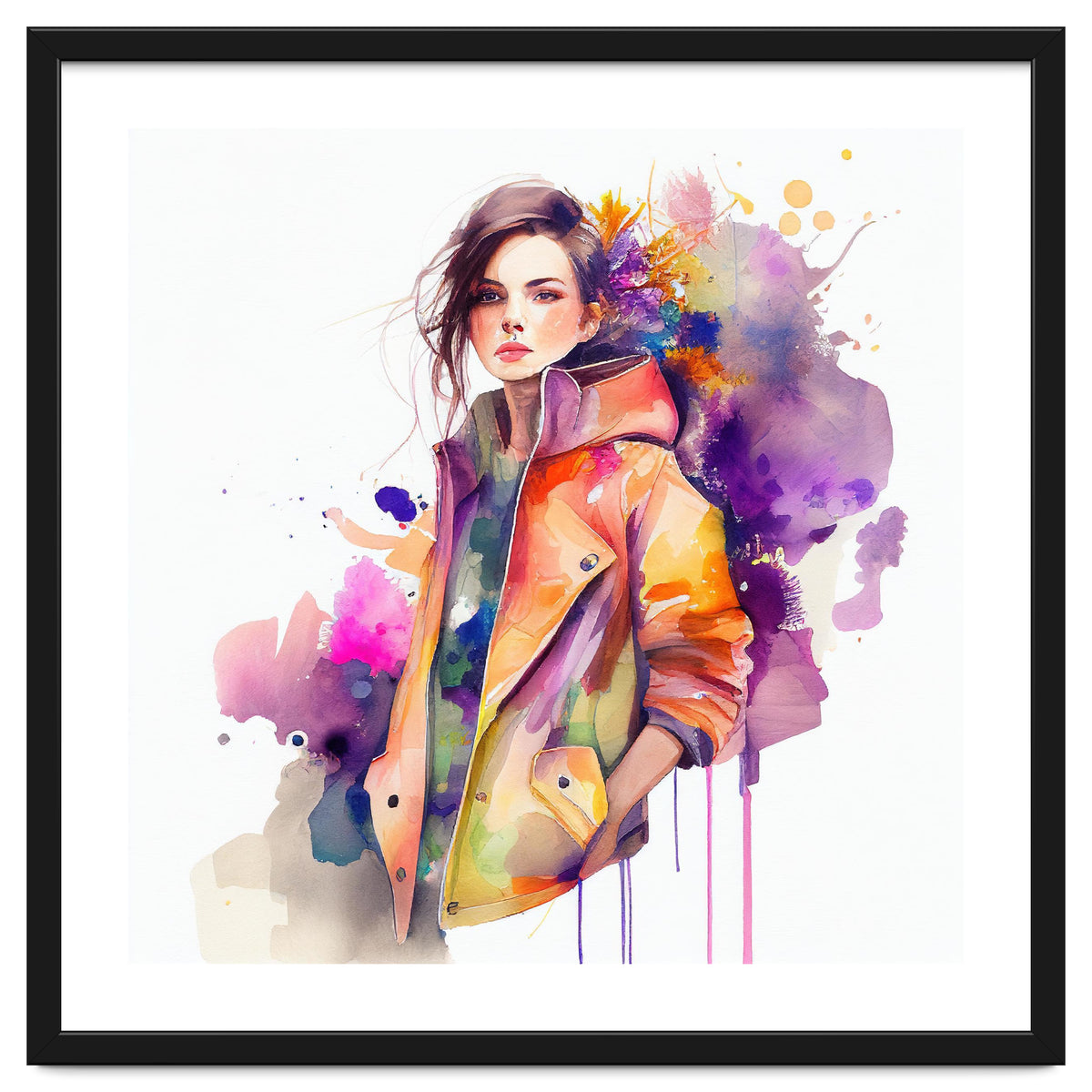 Watercolor Fashion Woman #1