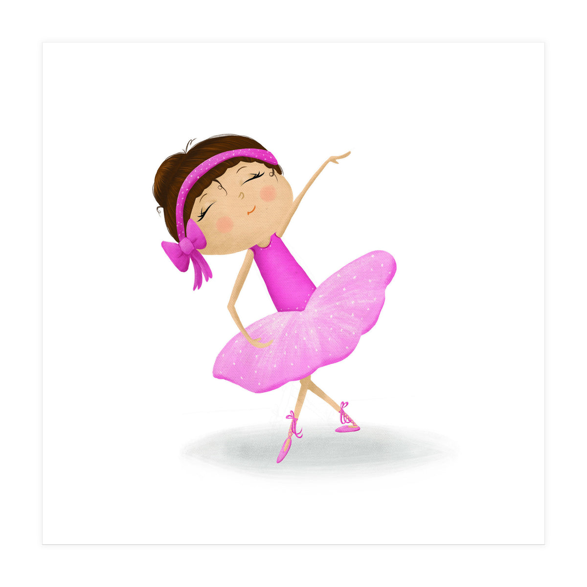 Adorable Ballerina Nursery Print (Print Only)