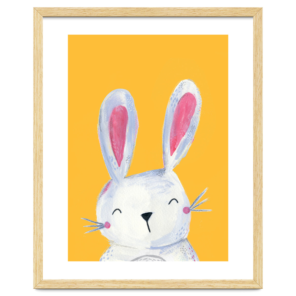 Woodland Bunny On Mustard