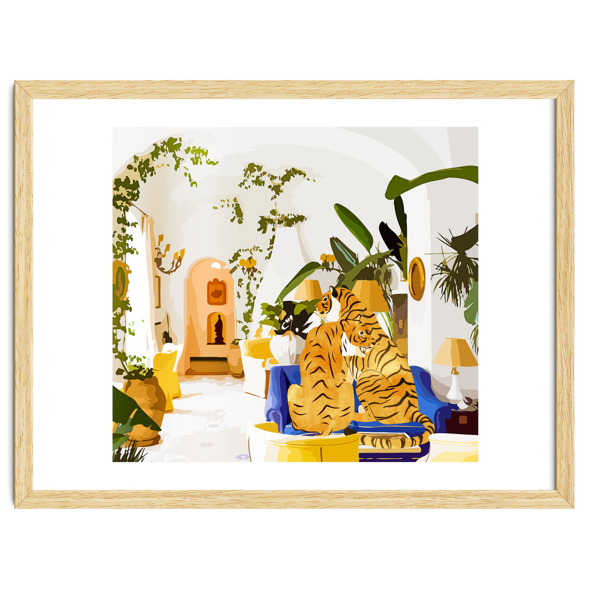 Tiger Reserve Villa | Bohemian Tropical Jungle Décor | Pastel Honeymoon Couple Love Wildlife