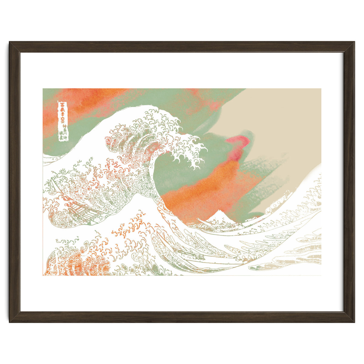 Calm into Great Wave Paint  I