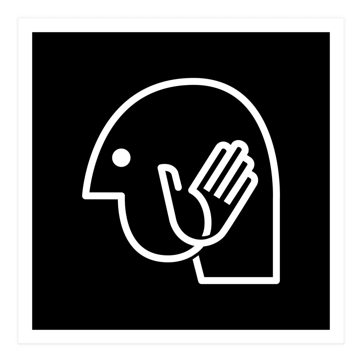Head Hand_Black (Print Only)
