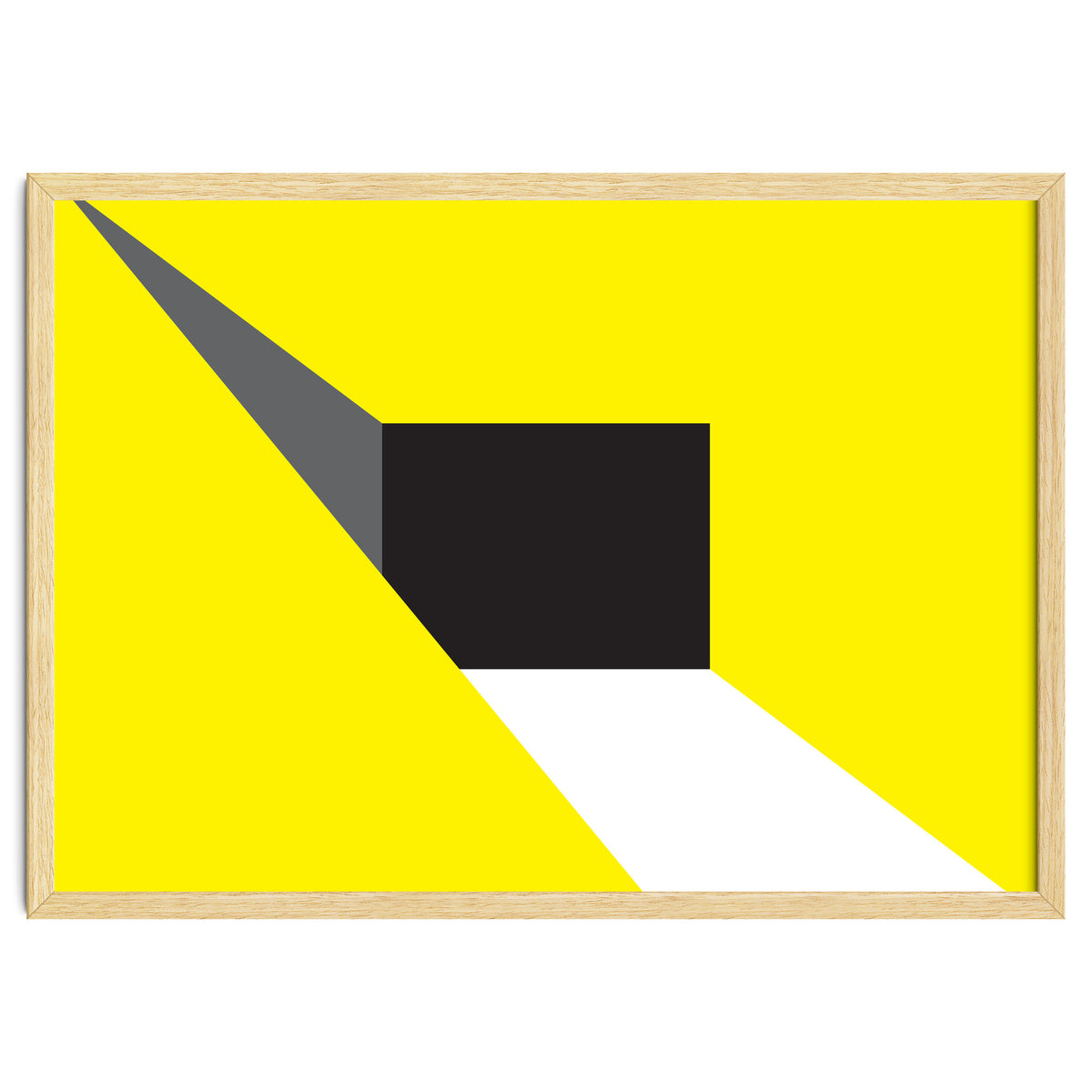 Geometric Shapes No. 20 - yellow, black & grey