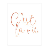 C'est la vie Rose Gold | Motivational Typography Quote Positivity | Handwritten Good Vibes Celebrate (Print Only) thumbnail