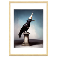 Crow In A Party Hat Gothic Painting