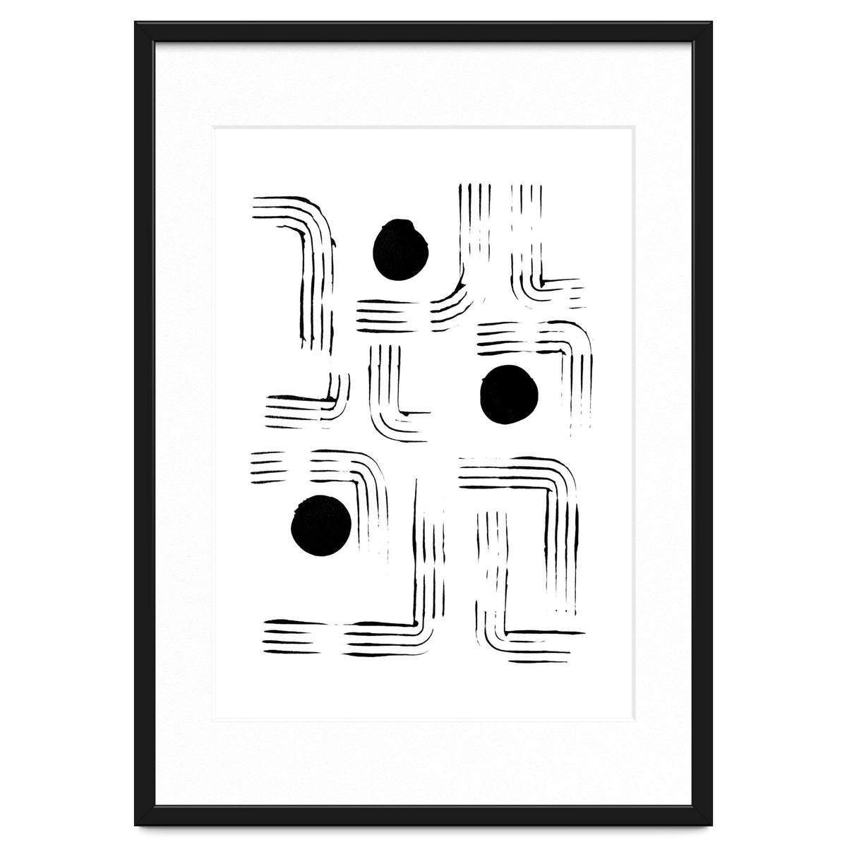 Mid-Century Modern Monochrome Print #1
