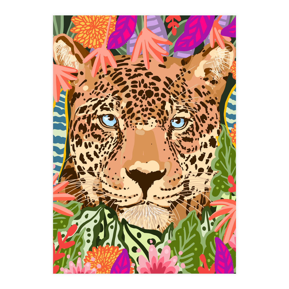 Peek A Boo Leopard (Print Only)