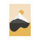 Abstract Mountain - Golden Desert (Print Only) thumbnail