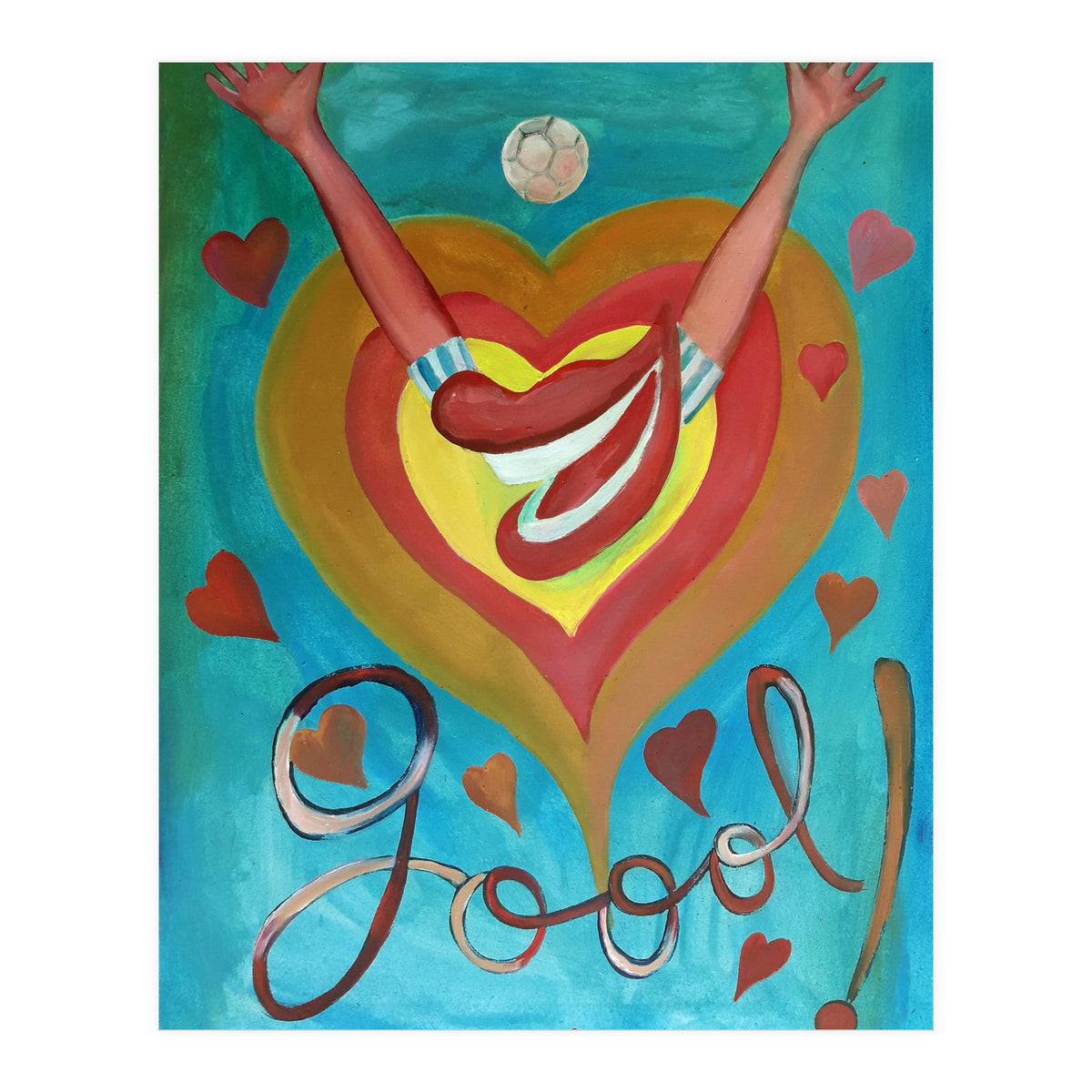 Goool Y Corazones (Print Only)