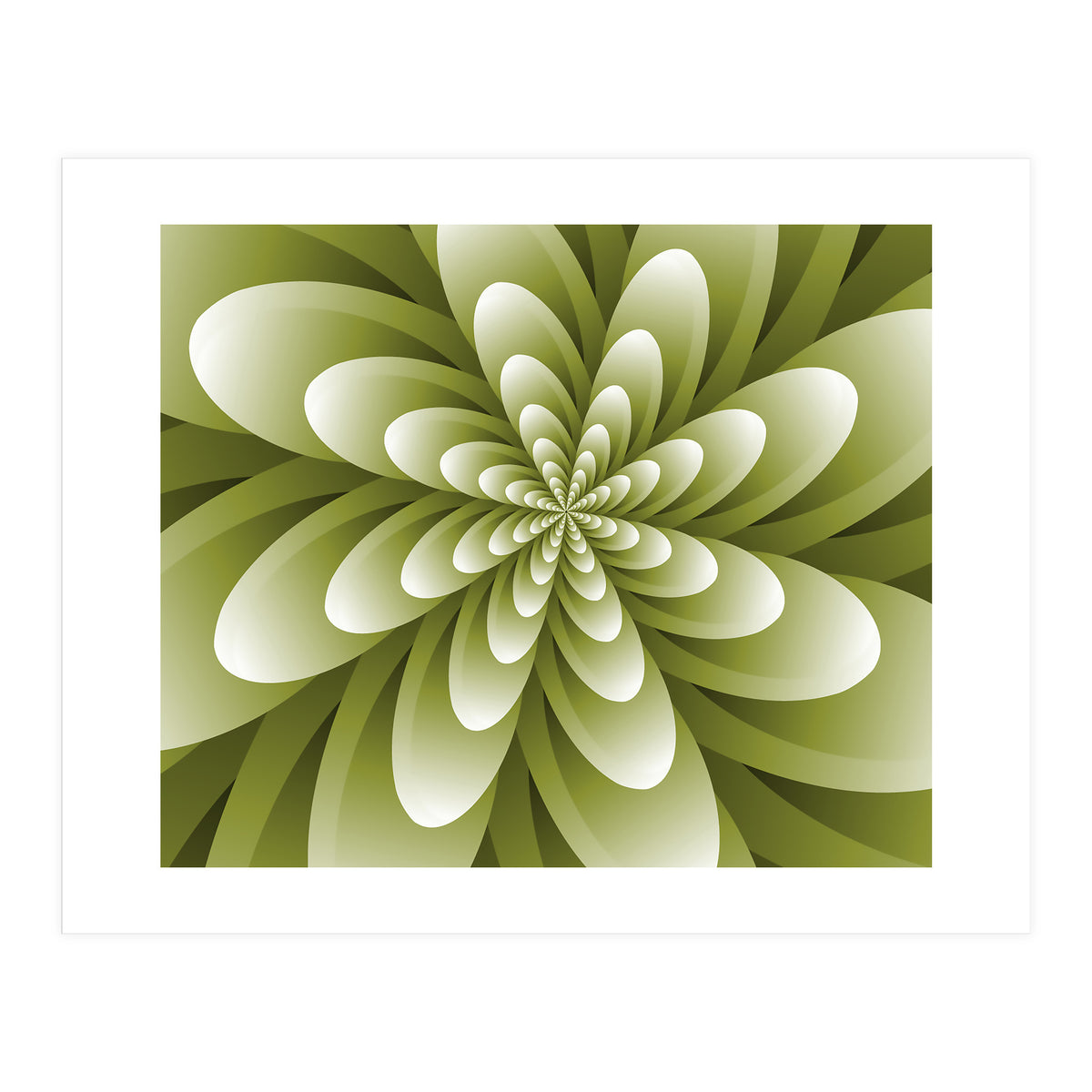 Abstract Optical Illusion Flower  (Print Only)