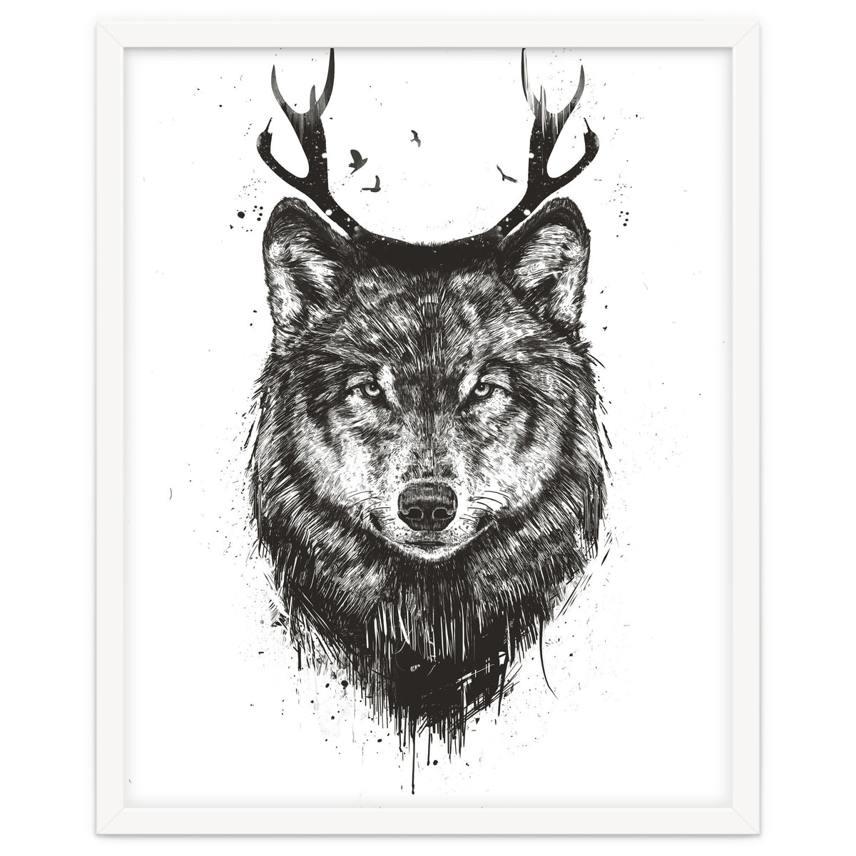 Deer Wolf Bw