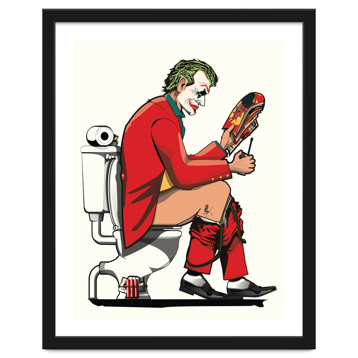 Joker on the Toilet, funny Bathroom Humour