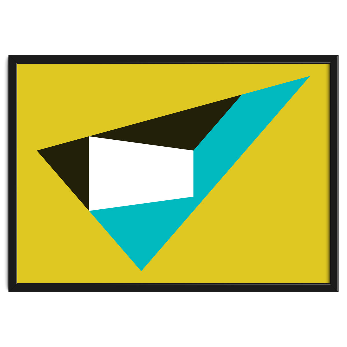 Geometric Shapes No. 39 - mustard & turquoise